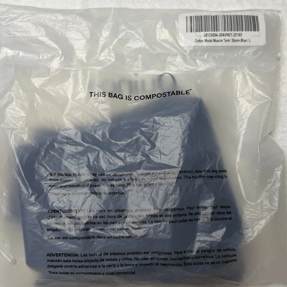 NWT Quince Cotton Modal Muscle Tank| Storm Blue - Picture 6 of 8